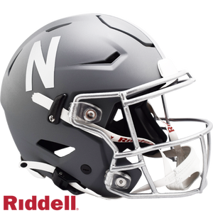 Nebraska Cornhuskers Helmet Riddell Authentic Full Size SpeedFlex Style Slate Alternate - Riddell