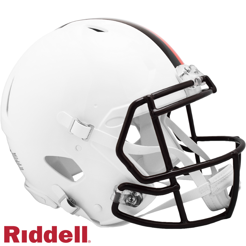 Cleveland Browns Helmet Riddell Authentic Full Size Speed Style On-Field Alternate 2023 White Out - Special Order - Riddell
