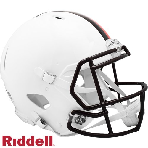 Cleveland Browns Helmet Riddell Authentic Full Size Speed Style On-Field Alternate 2023 White Out - Special Order - Riddell
