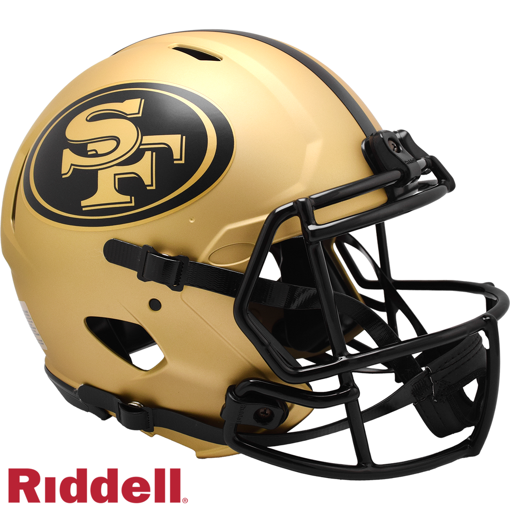 San Francisco 49ers Helmet Riddell Authentic Full Size Speed Style Rave Alternate - Riddell