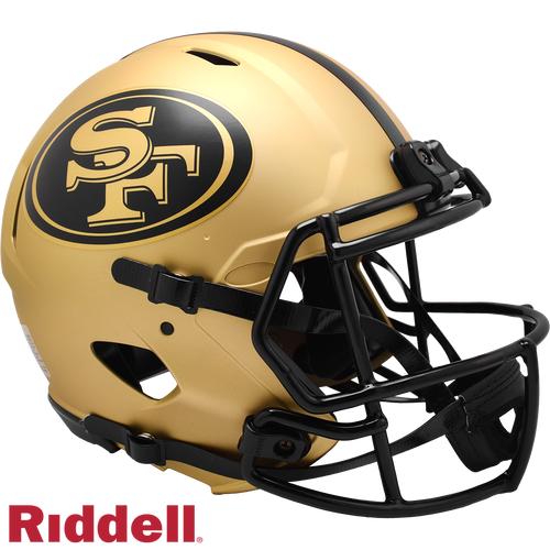 San Francisco 49ers Helmet Riddell Authentic Full Size Speed Style Rave Alternate - Riddell