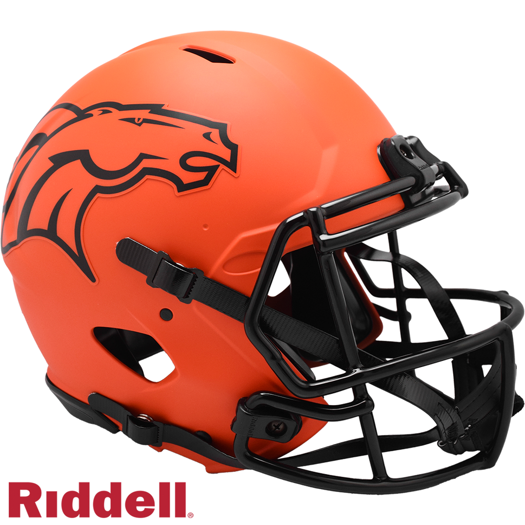 Denver Broncos Helmet Riddell Authentic Full Size Speed Style Rave Alternate - Riddell