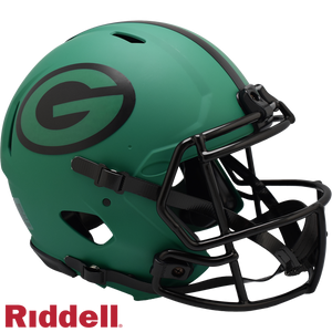 Green Bay Packers Helmet Riddell Authentic Full Size Speed Style Rave Alternate - Riddell