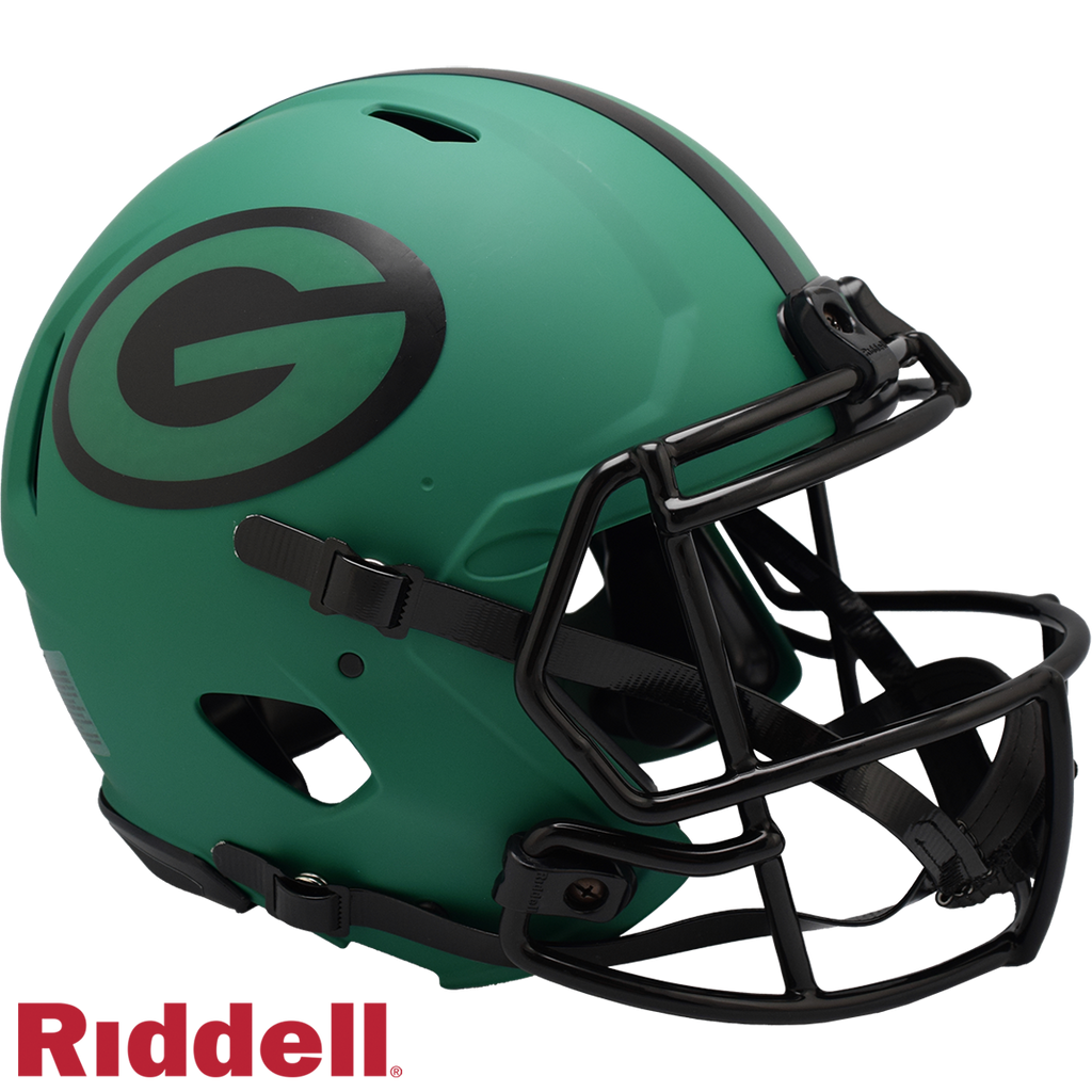 Green Bay Packers Helmet Riddell Authentic Full Size Speed Style Rave Alternate - Riddell