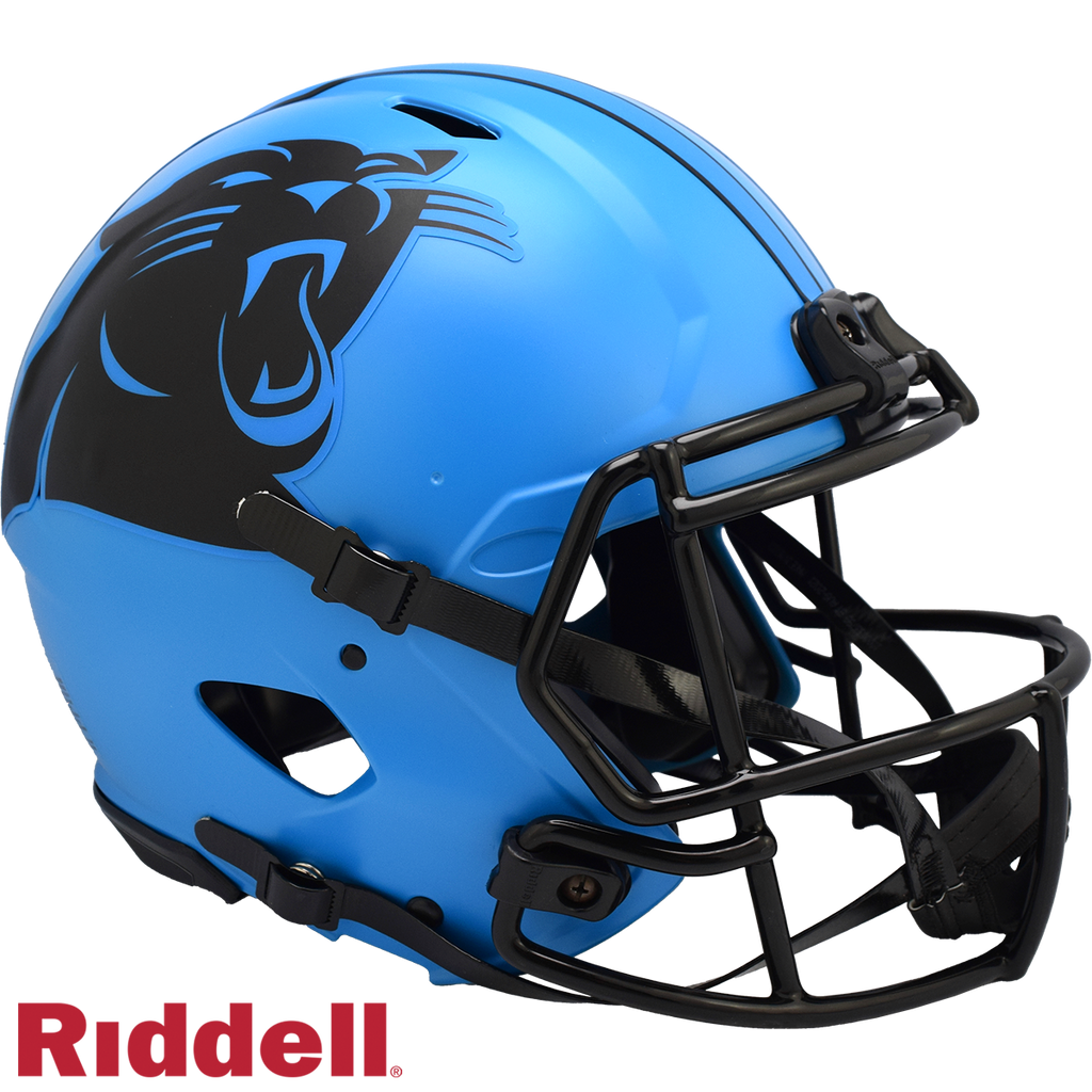 Carolina Panthers Helmet Riddell Authentic Full Size Speed Style Rave Alternate - Riddell