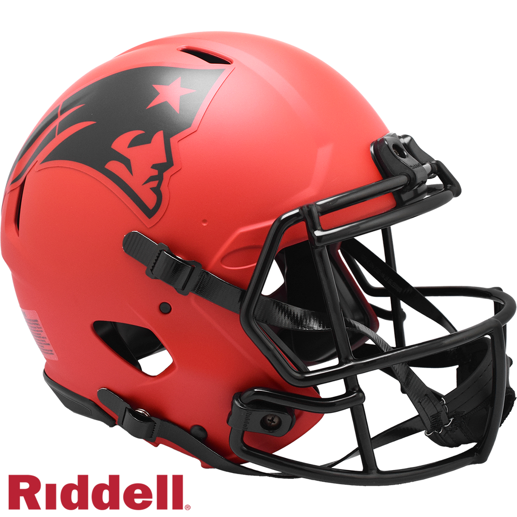New England Patriots Helmet Riddell Authentic Full Size Speed Style Rave Alternate - Riddell