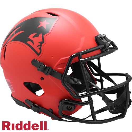 New England Patriots Helmet Riddell Authentic Full Size Speed Style Rave Alternate - Riddell