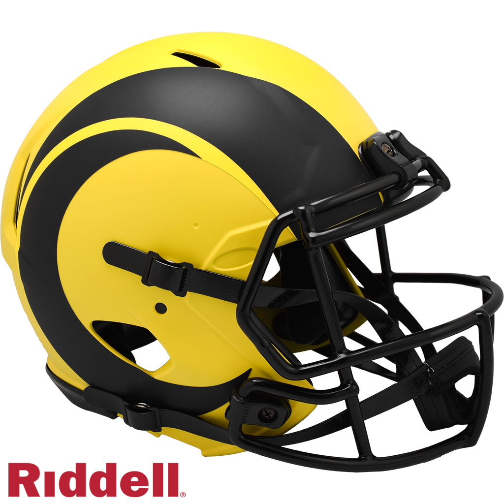Los Angeles Rams Helmet Riddell Authentic Full Size Speed Style Rave Alternate - Riddell
