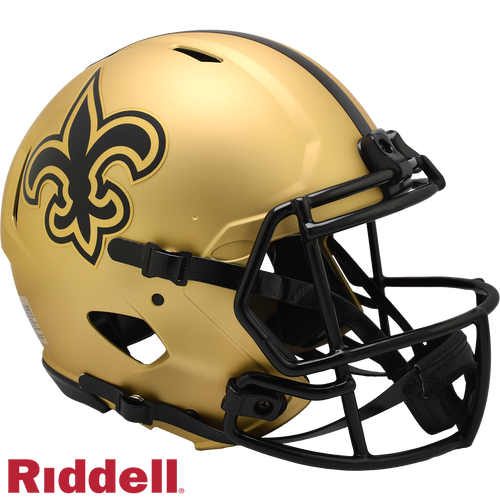 New Orleans Saints Helmet Riddell Authentic Full Size Speed Style Rave Alternate - Riddell