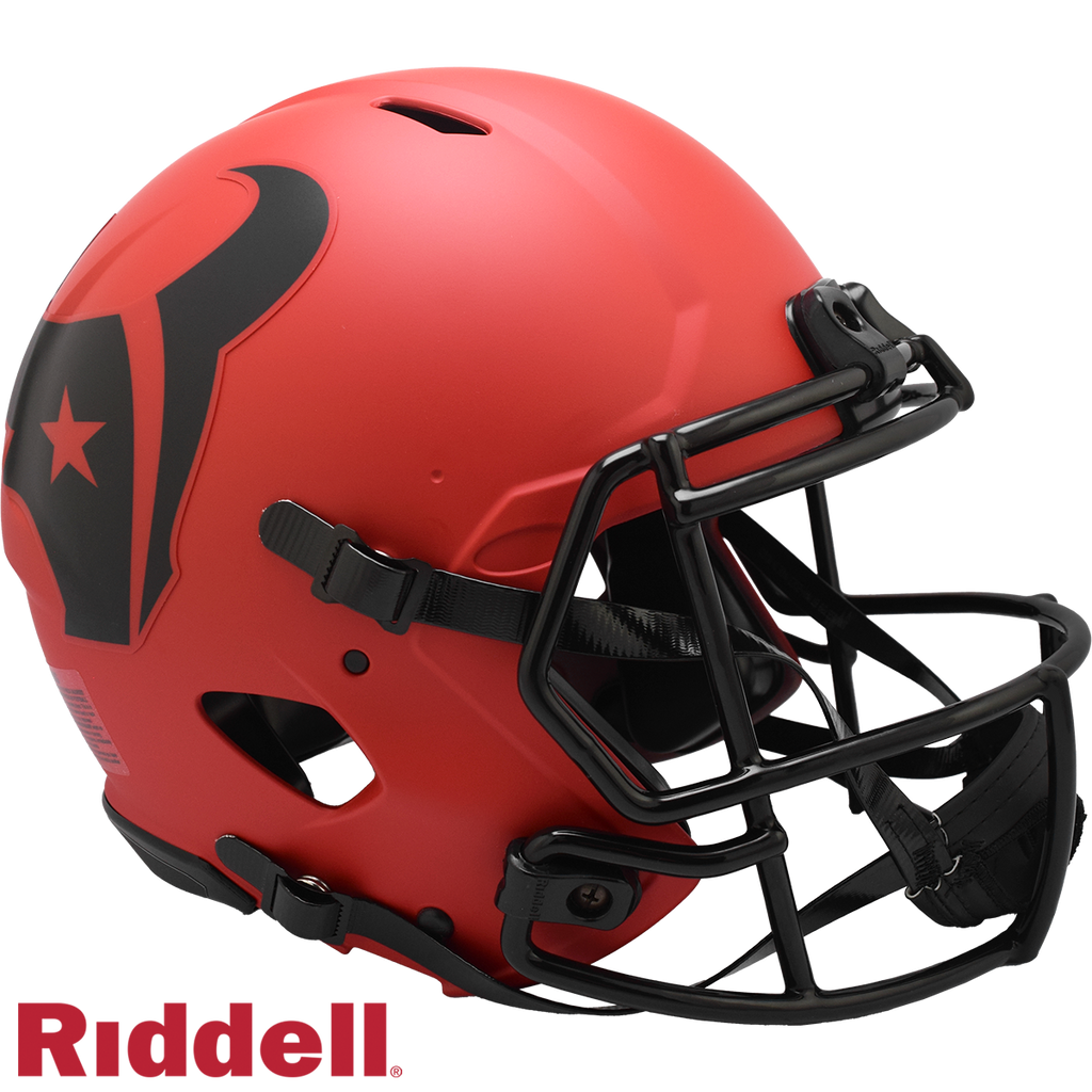 Houston Texans Helmet Riddell Authentic Full Size Speed Style Rave Alternate - Riddell