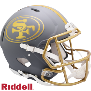 San Francisco 49ers Helmet Riddell Authentic Full Size Speed Style Slate Alternate - Riddell