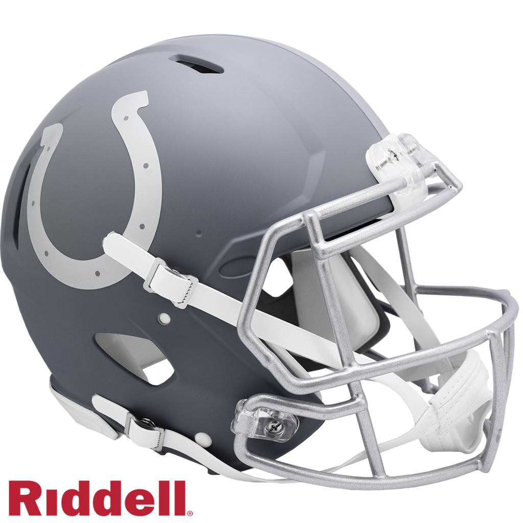 Indianapolis Colts Helmet Riddell Authentic Full Size Speed Style Slate Alternate - Riddell