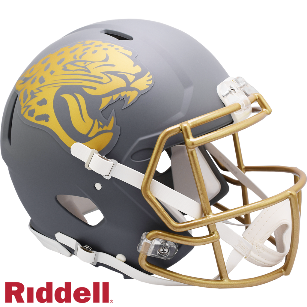 Jacksonville Jaguars Helmet Riddell Authentic Full Size Speed Style Slate Alternate - Riddell