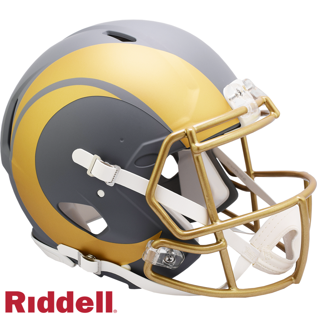 Los Angeles Rams Helmet Riddell Authentic Full Size Speed Style Slate Alternate - Riddell