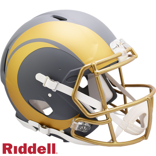 Los Angeles Rams Helmet Riddell Authentic Full Size Speed Style Slate Alternate - Riddell
