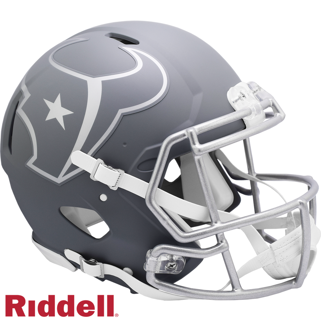 Houston Texans Helmet Riddell Authentic Full Size Speed Style Slate Alternate - Riddell