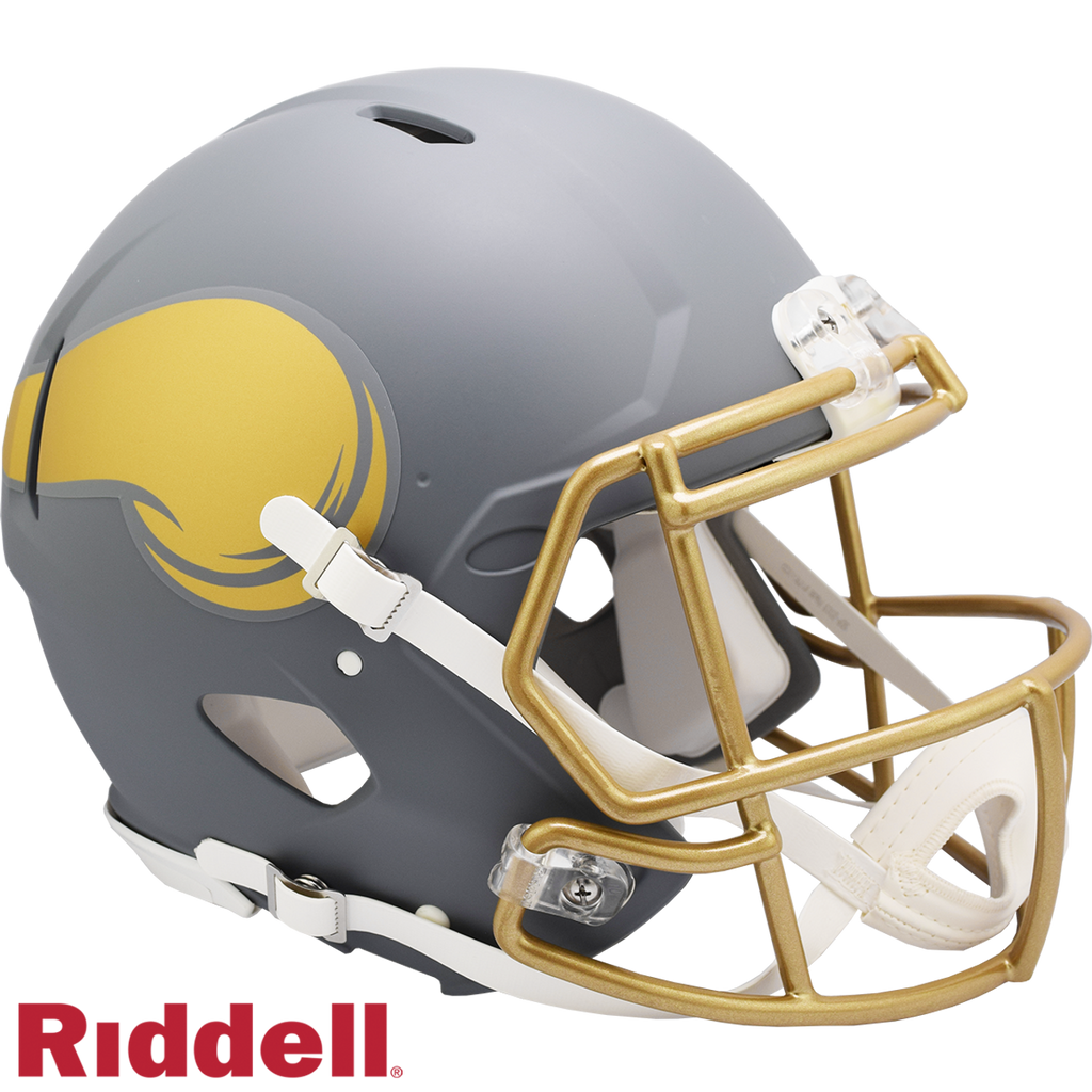 Minnesota Vikings Helmet Riddell Authentic Full Size Speed Style Slate Alternate - Riddell
