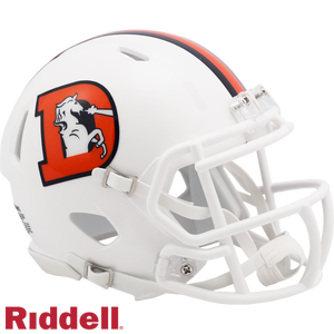 Denver Broncos Helmet Riddell Replica Mini Speed Style On-Field Alternate 2023 Snowcapped Periodic Restock - Riddell