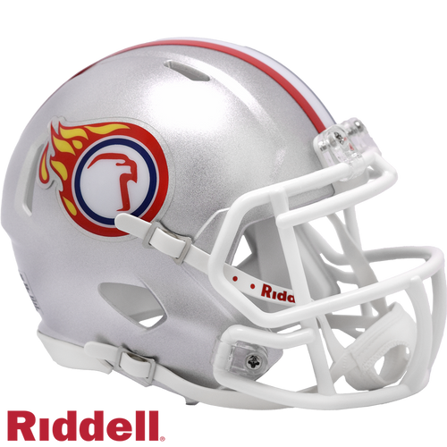 Liberty Flames Helmet Riddell Replica Mini Speed Style Silver Eagle Design - Riddell