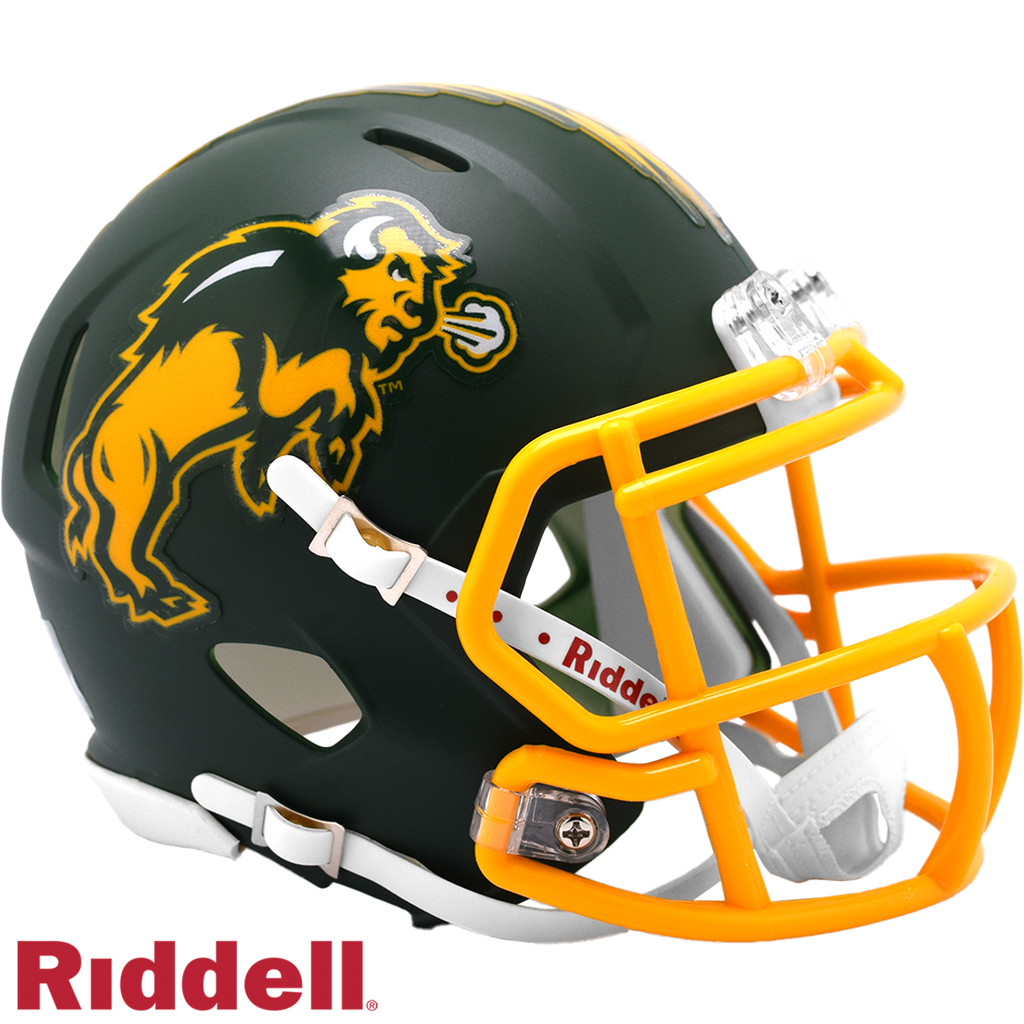 North Dakota State Bison Helmet Riddell Replica Mini Speed Style Harvest Design - Riddell