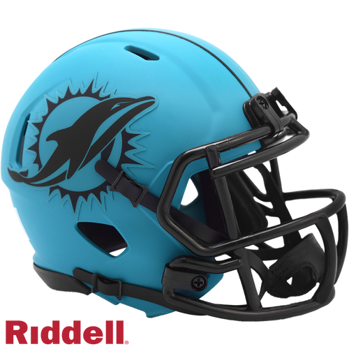 Miami Dolphins Helmet Riddell Replica Mini Speed Style Rave Alternate - Riddell