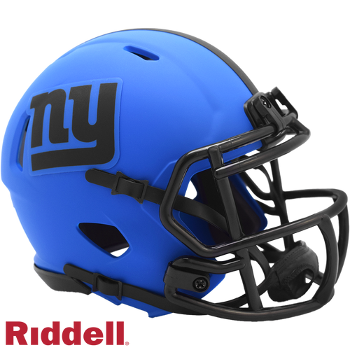 New York Giants Helmet Riddell Replica Mini Speed Style Rave Alternate - Riddell