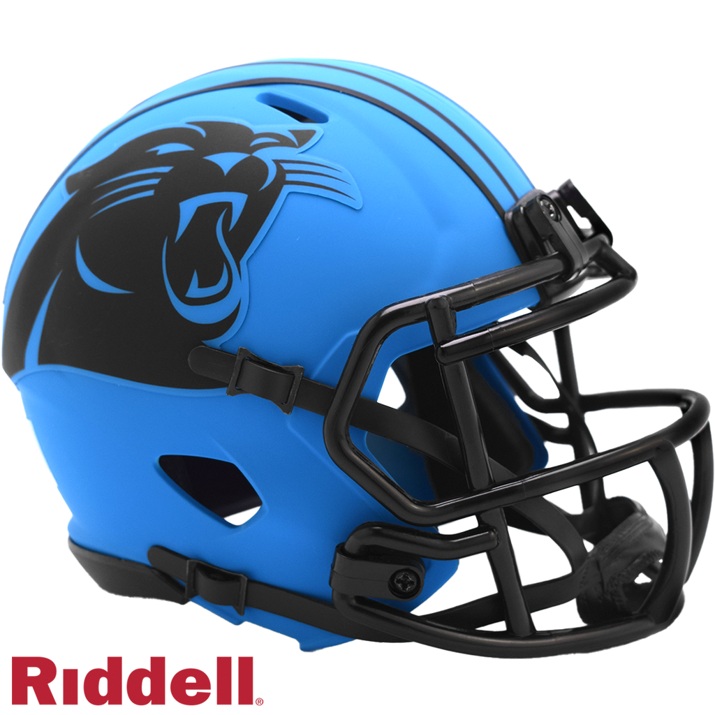 Carolina Panthers Helmet Riddell Replica Mini Speed Style Rave Alternate - Riddell
