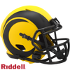 Los Angeles Rams Helmet Riddell Replica Mini Speed Style Rave Alternate - Riddell