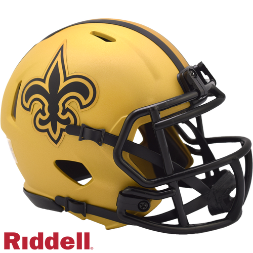 New Orleans Saints Helmet Riddell Replica Mini Speed Style Rave Alternate - Riddell