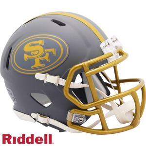 San Francisco 49ers Helmet Riddell Replica Mini Speed Style Slate Alternate - Riddell