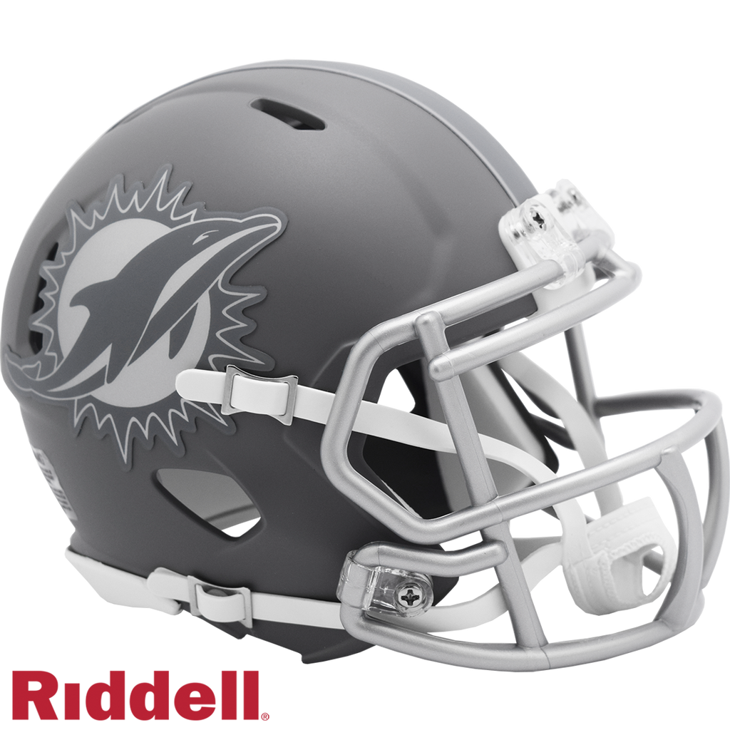 Miami Dolphins Helmet Riddell Replica Mini Speed Style Slate Alternate - Riddell