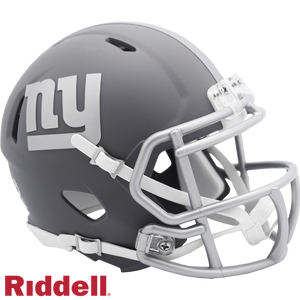 New York Giants Helmet Riddell Replica Mini Speed Style Slate Alternate - Riddell