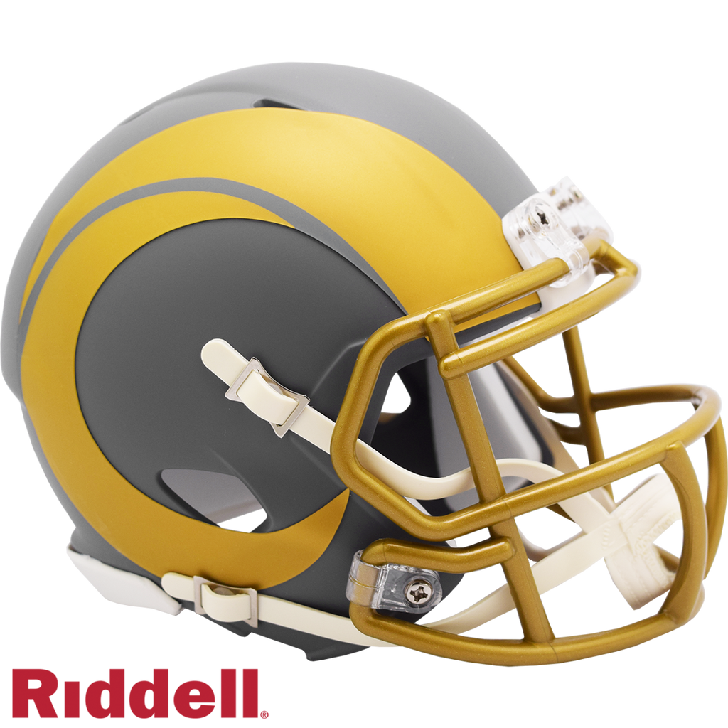 Los Angeles Rams Helmet Riddell Replica Mini Speed Style Slate Alternate - Riddell