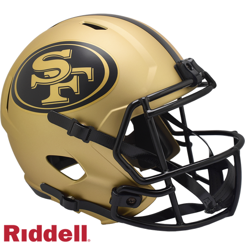 San Francisco 49ers Helmet Riddell Replica Full Size Speed Style Rave Alternate - Riddell