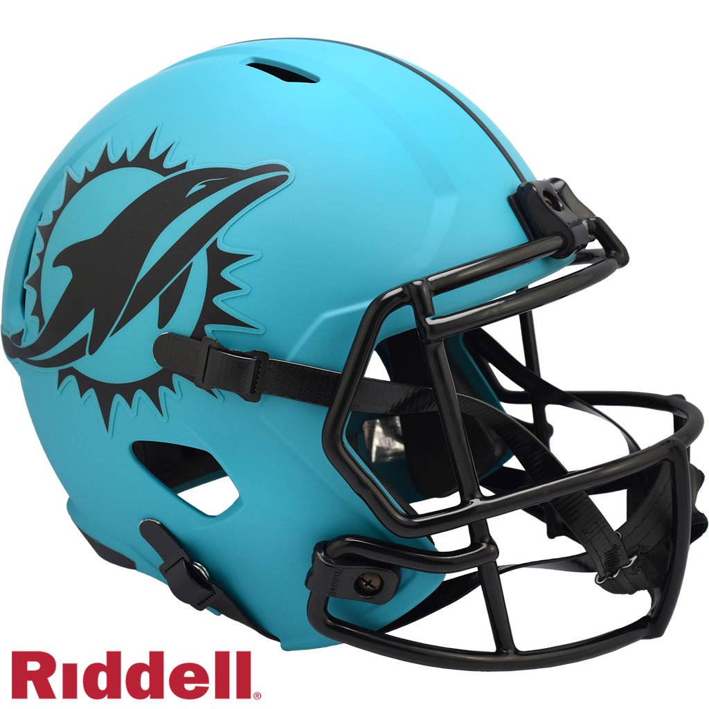 Miami Dolphins Helmet Riddell Replica Full Size Speed Style Rave Alternate - Riddell