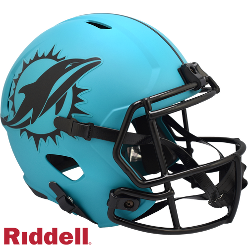 Miami Dolphins Helmet Riddell Replica Full Size Speed Style Rave Alternate - Riddell