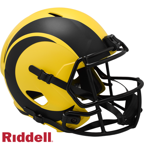 Los Angeles Rams Helmet Riddell Replica Full Size Speed Style Rave Alternate - Riddell