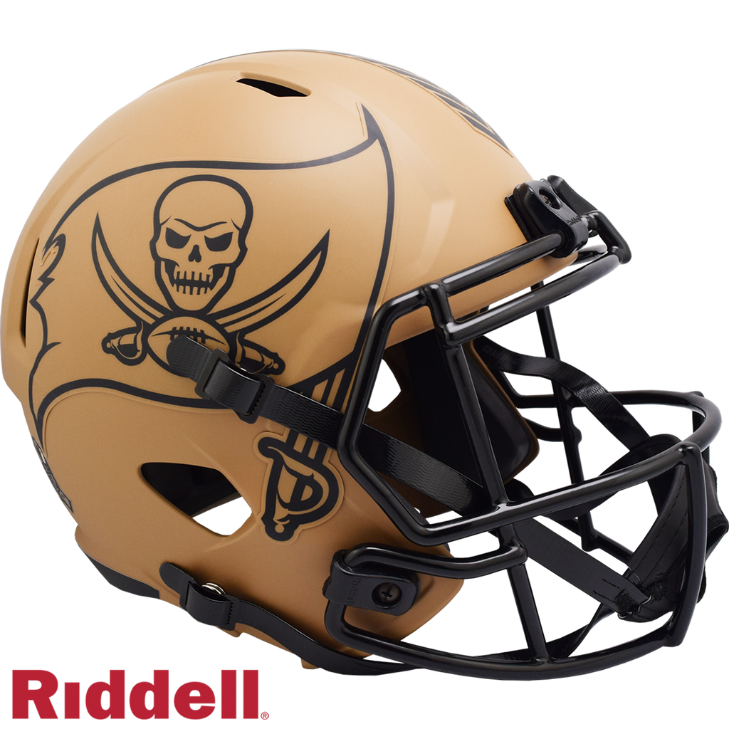 Tampa Bay Buccaneers Helmet Riddell Replica Full Size Speed Style Salute To Service 2023 - Riddell