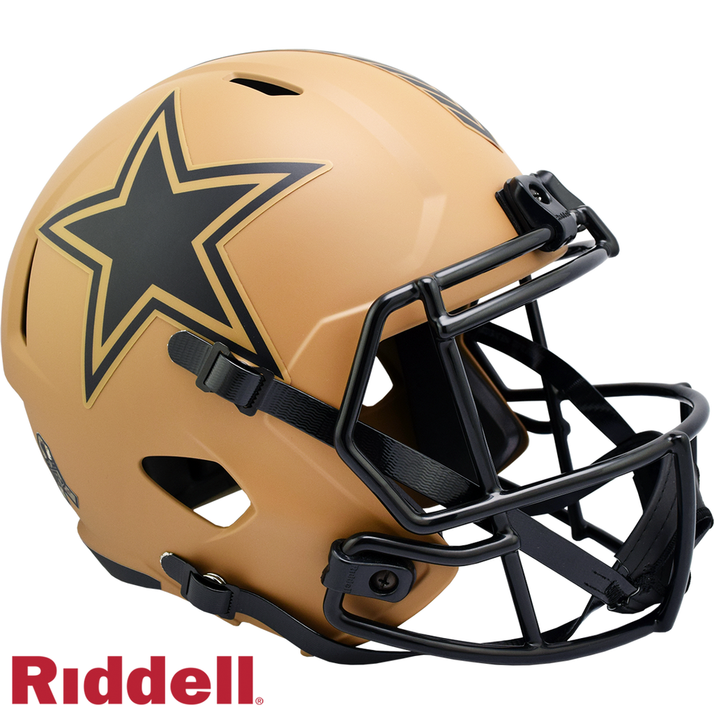 Dallas Cowboys Helmet Riddell Replica Full Size Speed Style Salute To Service 2023 - Riddell