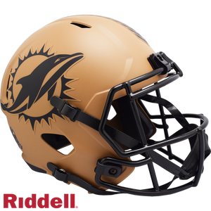 Miami Dolphins Helmet Riddell Replica Full Size Speed Style Salute To Service 2023 - Riddell