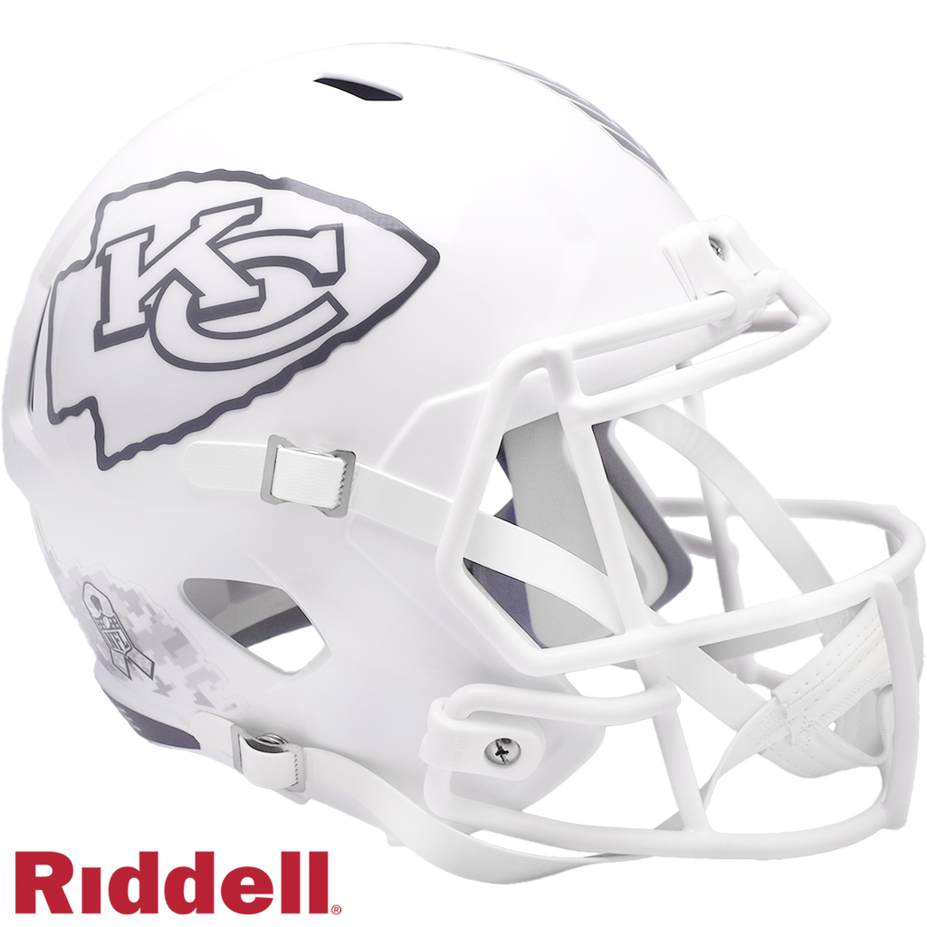 Kansas City Chiefs Helmet Riddell Replica Full Size Speed Style Salute To Service 2024 - Riddell