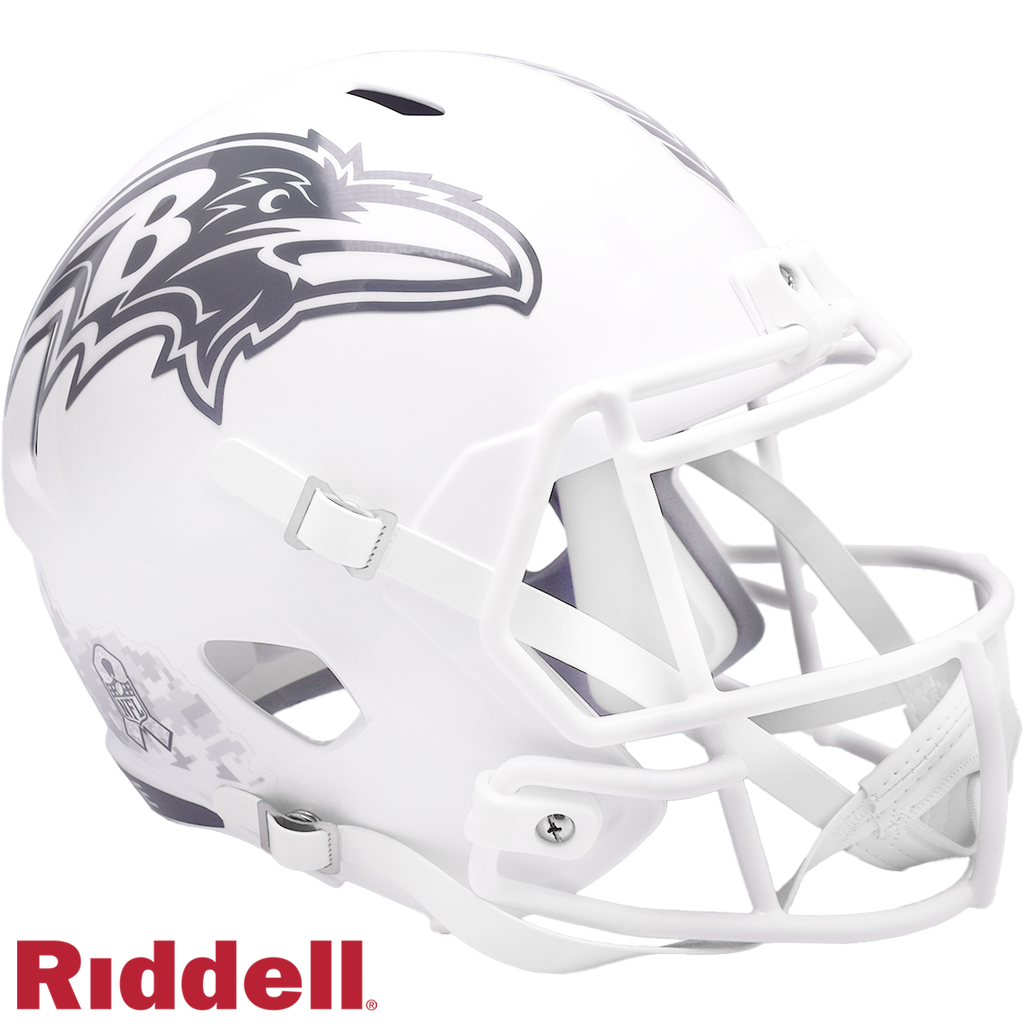 Baltimore Ravens Helmet Riddell Replica Full Size Speed Style Salute To Service 2024 - Riddell