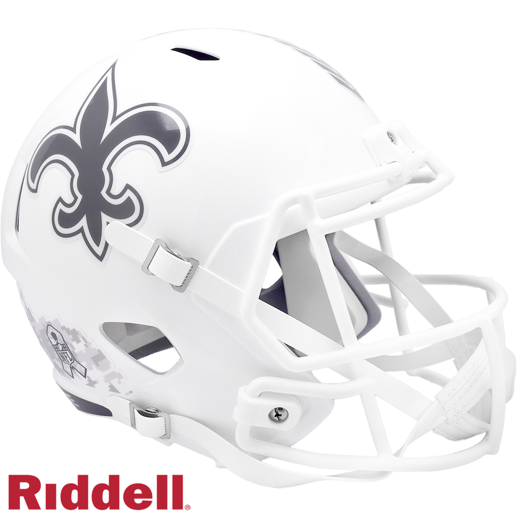 New Orleans Saints Helmet Riddell Replica Full Size Speed Style Salute To Service 2024 - Riddell