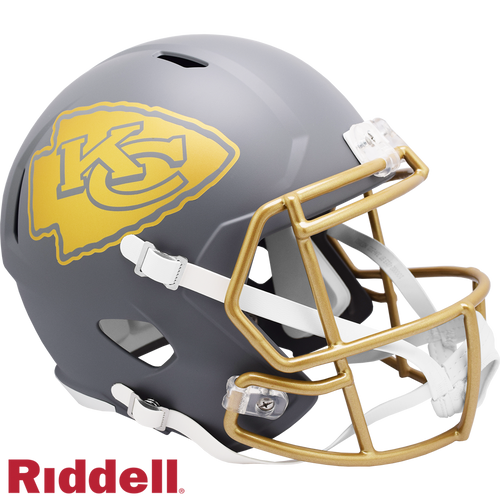 Kansas City Chiefs Helmet Riddell Replica Full Size Speed Style Slate Alternate - Riddell