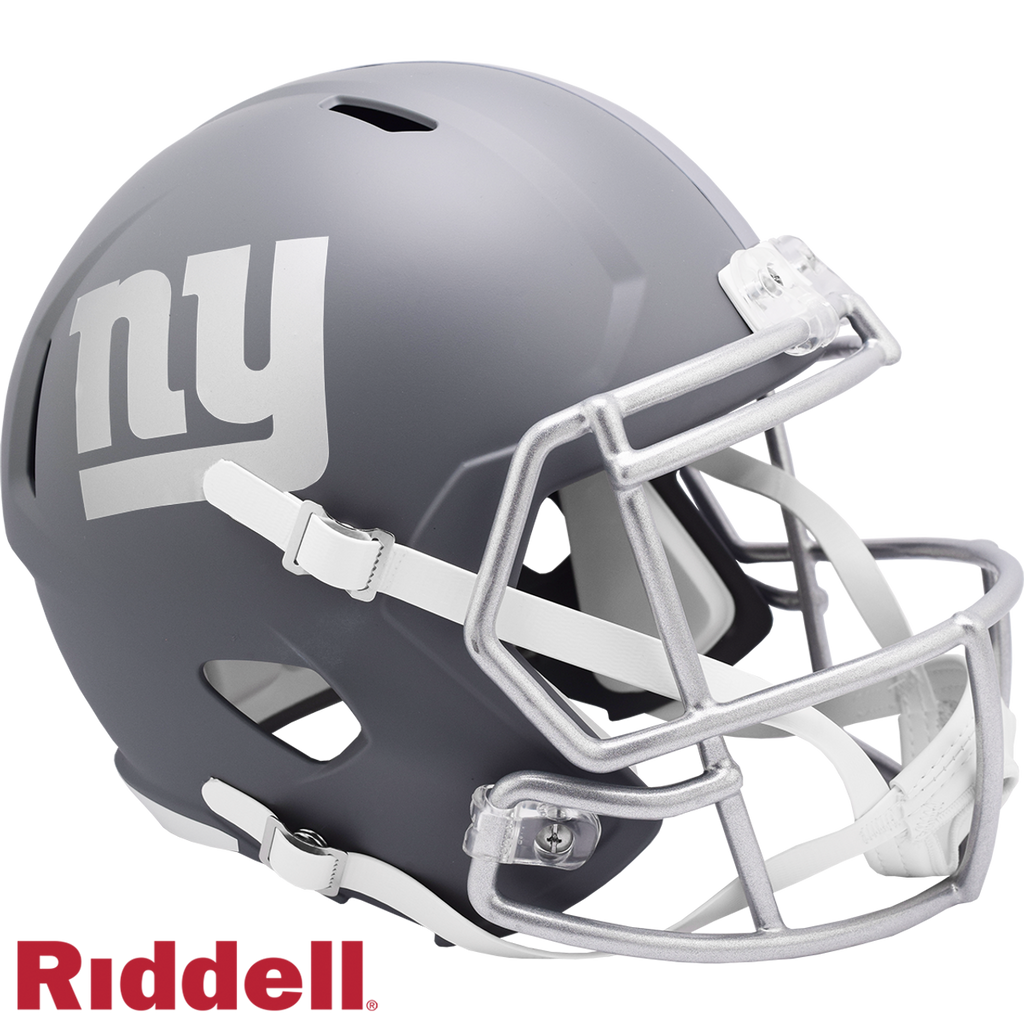 New York Giants Helmet Riddell Replica Full Size Speed Style Slate Alternate - Riddell