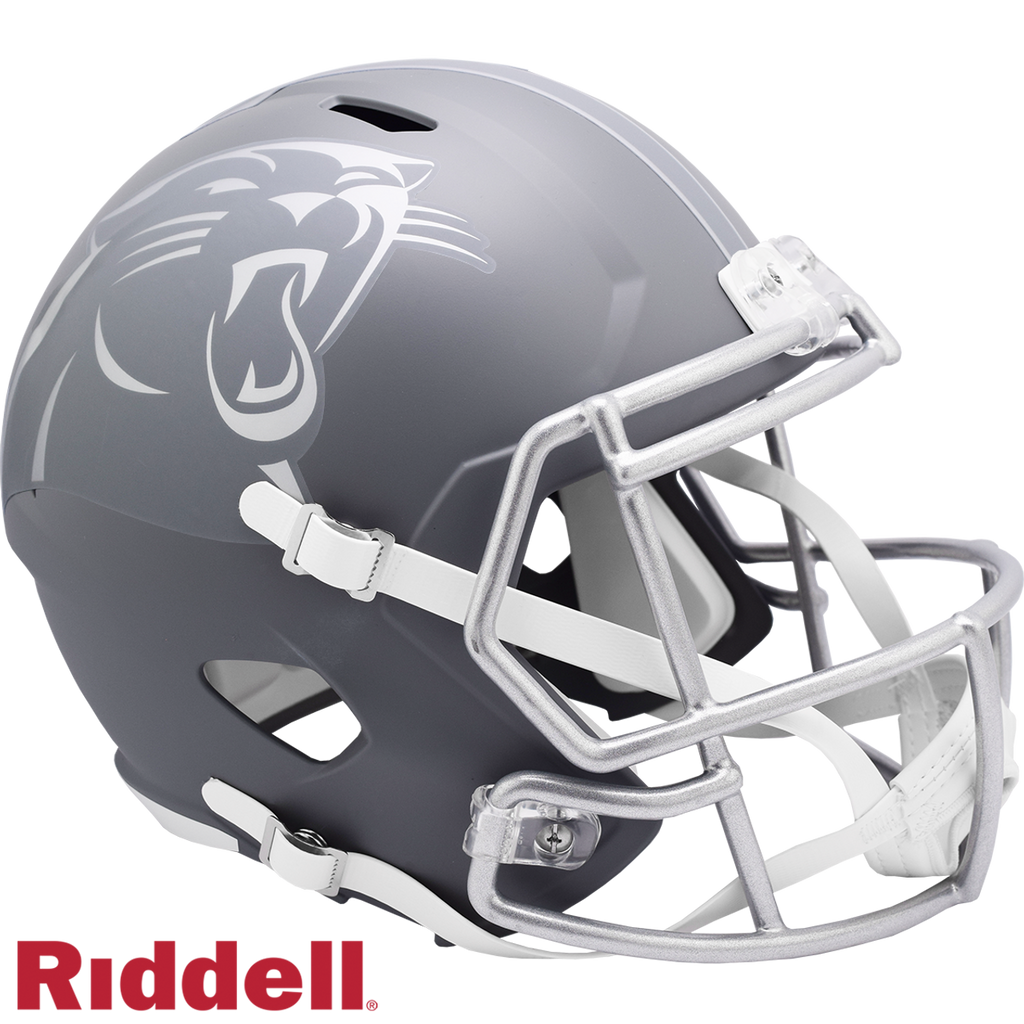 Carolina Panthers Helmet Riddell Replica Full Size Speed Style Slate Alternate - Riddell
