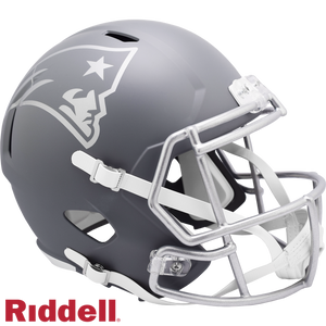 New England Patriots Helmet Riddell Replica Full Size Speed Style Slate Alternate - Riddell