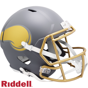 Minnesota Vikings Helmet Riddell Replica Full Size Speed Style Slate Alternate - Riddell