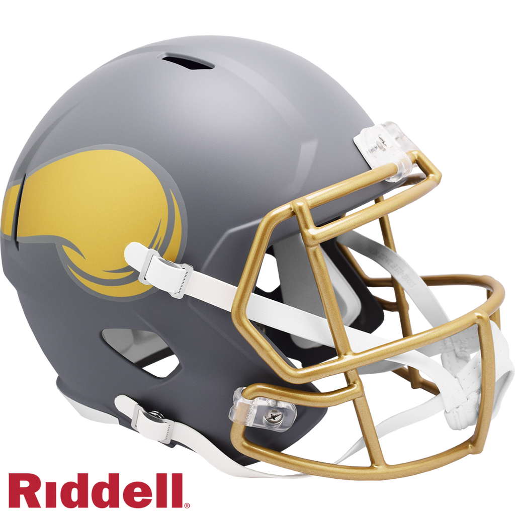 Minnesota Vikings Helmet Riddell Replica Full Size Speed Style Slate Alternate - Riddell