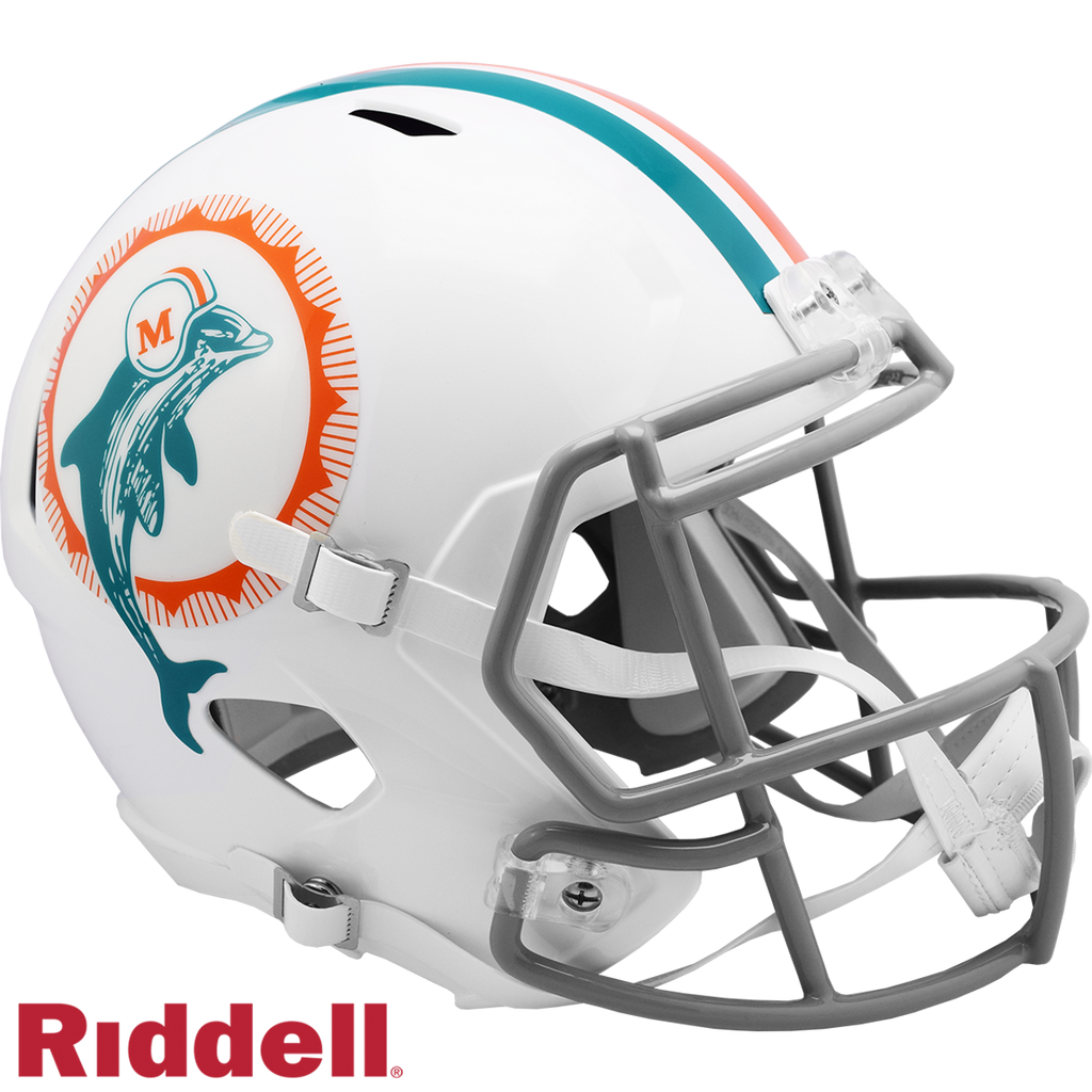 Miami Dolphins Helmet Riddell Replica Full Size Speed Style 1972 T/B - Riddell